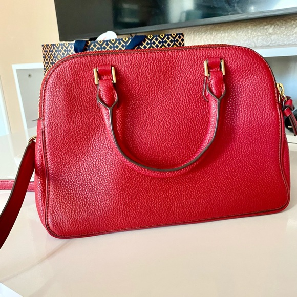Tory Burch satchel bag/shoulder bag/crossbody bag/red/leather - Picture 2 of 15